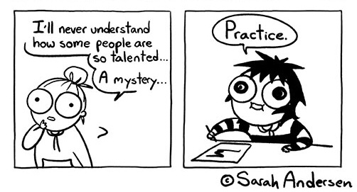 it is all about practice comic by sarah andersen